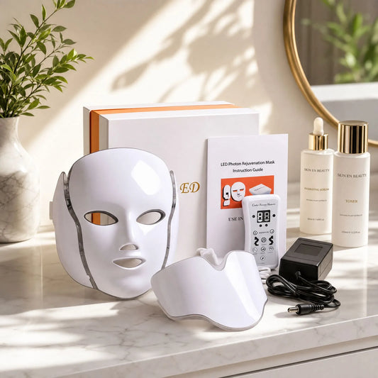 قناع LED للوجه والرقبة | LED Photon Face & Neck Mask — روتين العناية في بيتك