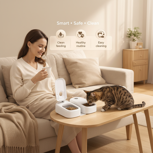 Smart Pet Feeder - Peace of Mind Even When You're Away | مغذي الحيوانات الذكي - اطمئن على حيوانك حتى في غيابك
