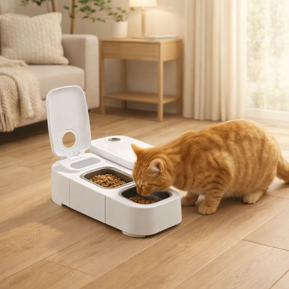 Smart Pet Feeder - Peace of Mind Even When You're Away | مغذي الحيوانات الذكي - اطمئن على حيوانك حتى في غيابك