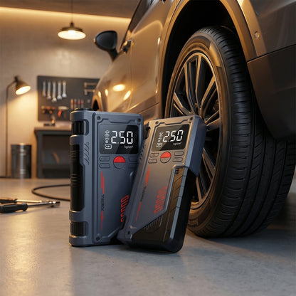 Powerfia 3-in-1 | شغّل بطاريتك الميتة في 10 ثواني، انفخ الكفر، اشحن جوالك | Free Shipping UAE