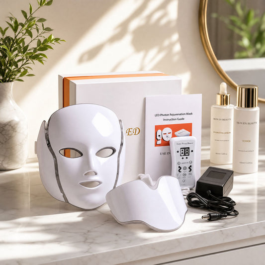 قناع LED للوجه والرقبة | LED Photon Face & Neck Mask — روتين العناية في بيتچ